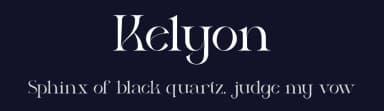 Kelyon by Valentino  Vergan — Serif Font — thumbnail 2