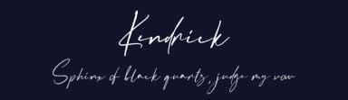 Kendrick by Hugefonts — Script Handwritten Font — thumbnail 2