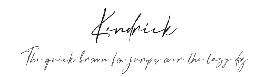 Kendrick by Hugefonts — Script Handwritten Font