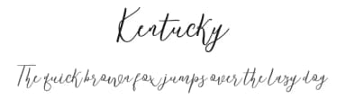 Kentucky by decatype — Script Handwritten Font — thumbnail 1