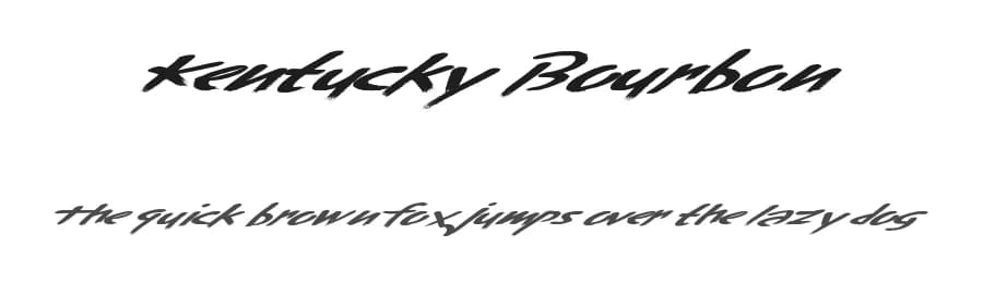 Kentucky Bourbon by Xerographer Fonts — Script Handwritten Font