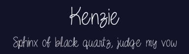 Kenzie by Vanessa Bays — Script Handwritten Font — thumbnail 2