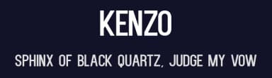 Kenzo by Anonymous foundry — Sans Serif Font — thumbnail 2