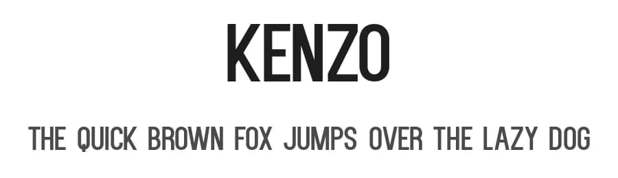 Kenzo by Anonymous foundry — Sans Serif Font — preview 1