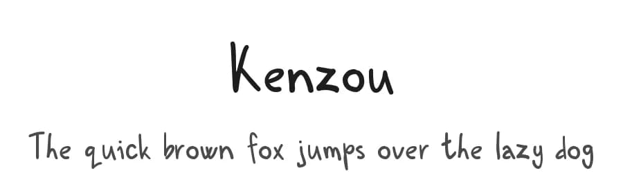 Kenzou by Kenzou — Script Handwritten Font