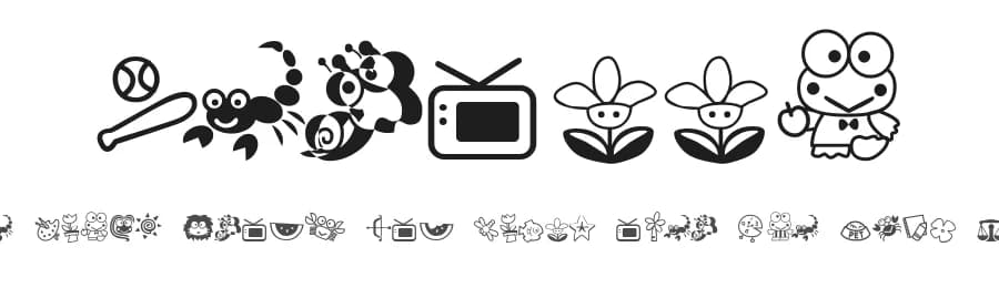 Keroppi — Dingbats Font