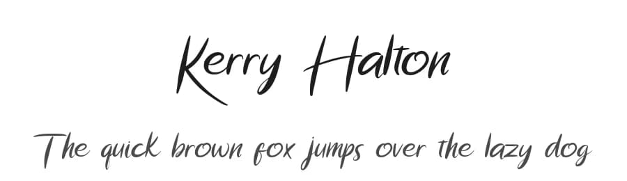 Kerry Halton by nomlimofont — Script Handwritten Font