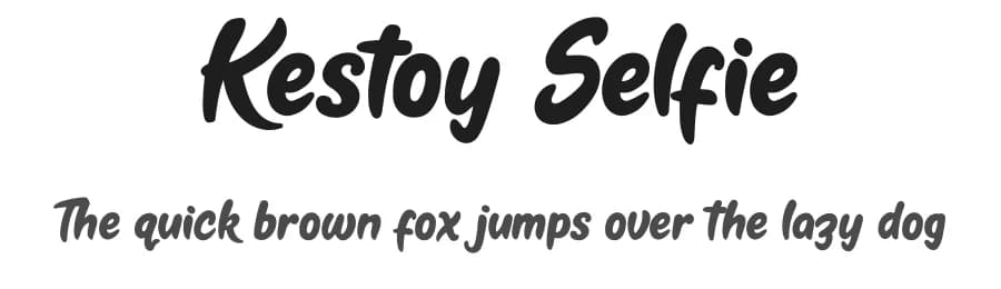 Kestoy Selfie by cove703 — Script Handwritten Font