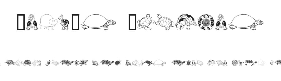 Keya's Turtles by House of Lime — Dingbats Font