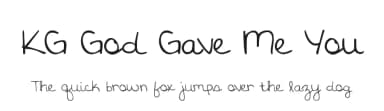 KG God Gave Me You by Kimberly Geswein — Script Handwritten Font — thumbnail 1