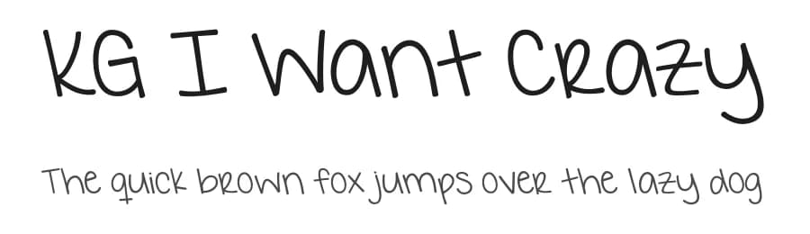 KG I Want Crazy by Kimberly Geswein — Script Handwritten Font