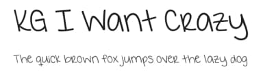 KG I Want Crazy by Kimberly Geswein — Script Handwritten Font — thumbnail 1