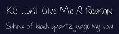 KG Just Give Me A Reason by Kimberly Geswein — Script Handwritten Font — thumbnail 2