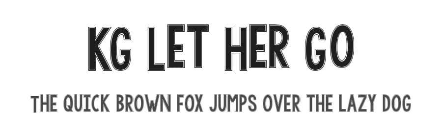 KG Let Her Go by Kimberly Geswein — Sans Serif Font