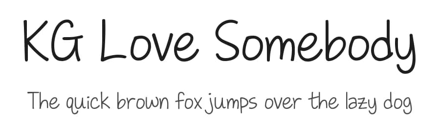 KG Love Somebody by Kimberly Geswein — Script Handwritten Font