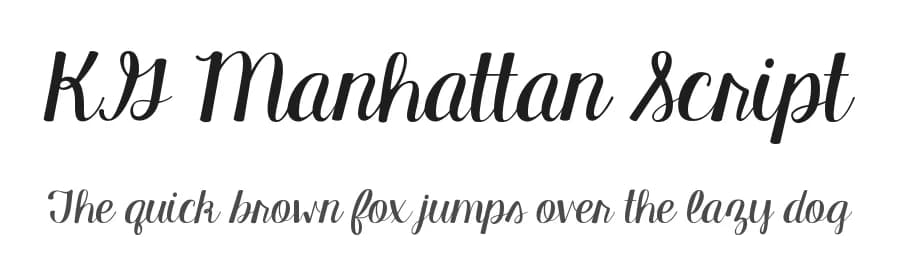 KG Manhattan Script by Kimberly Geswein — Script Handwritten Font