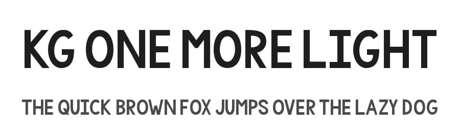 KG One More Light by Kimberly Geswein — Sans Serif Font