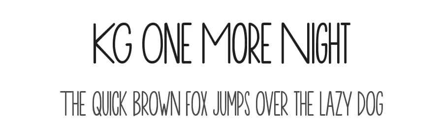 KG One More Night by Kimberly Geswein — Script Handwritten Font