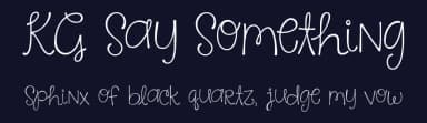 KG Say Something by Kimberly Geswein — Script Handwritten Font — thumbnail 2
