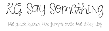 KG Say Something by Kimberly Geswein — Script Handwritten Font — thumbnail 1