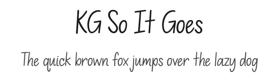 KG So It Goes by Kimberly Geswein — Script Handwritten Font