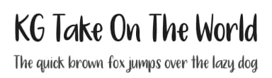 KG Take On The World by Kimberly Geswein — Script Handwritten Font — thumbnail 1