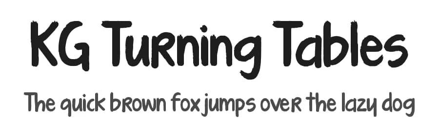 KG Turning Tables by Kimberly Geswein — Script Handwritten Font