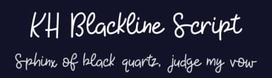 KH Blackline Script by Kristy Hatswell — Script Handwritten Font — thumbnail 2