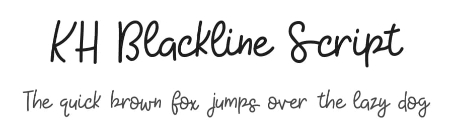 KH Blackline Script by Kristy Hatswell — Script Handwritten Font