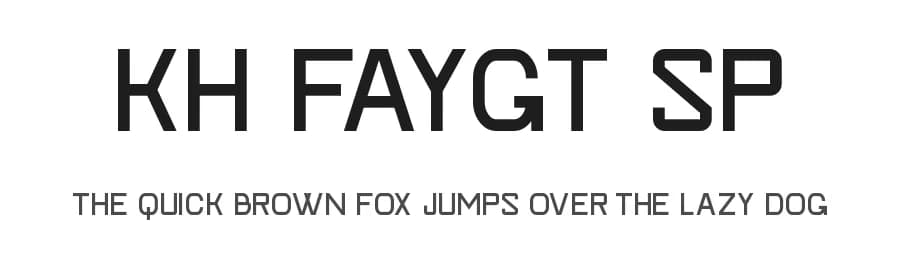 KH Faygt SP by Khiro — Sans Serif Font
