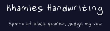 Khamies Handwriting by Jk — Script Handwritten Font — thumbnail 2