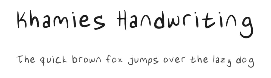 Khamies Handwriting by Jk — Script Handwritten Font