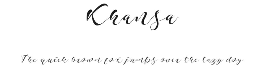Khansa by Zulfikar Ali — Script Handwritten Font — preview 1