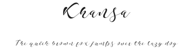 Khansa by Zulfikar Ali — Script Handwritten Font