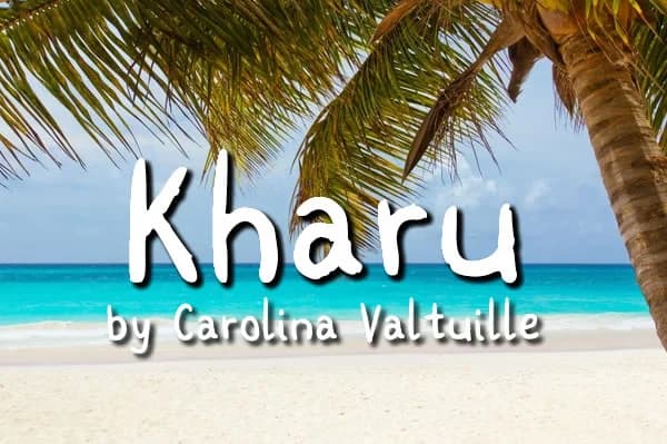 Kharu Font by Carolina Valtuille — Script Handwritten Font