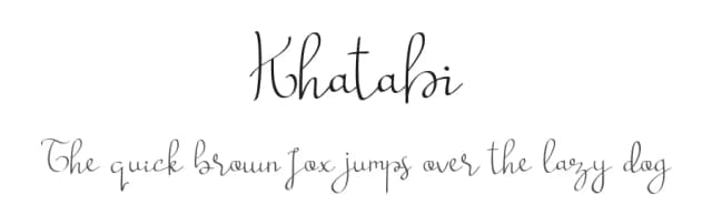 Khatabi by Hedi Miftah — Script Handwritten Font