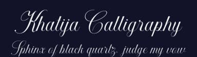 Khatija Calligraphy by 38.lineart — Script Handwritten Font — thumbnail 2