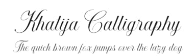 Khatija Calligraphy by 38.lineart — Script Handwritten Font — thumbnail 1