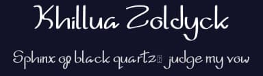 Khillua Zoldyck by Marhandam Palindung — Script Handwritten Font — thumbnail 2