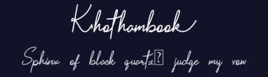 Khothambook by aptfahmi — Script Handwritten Font — thumbnail 2