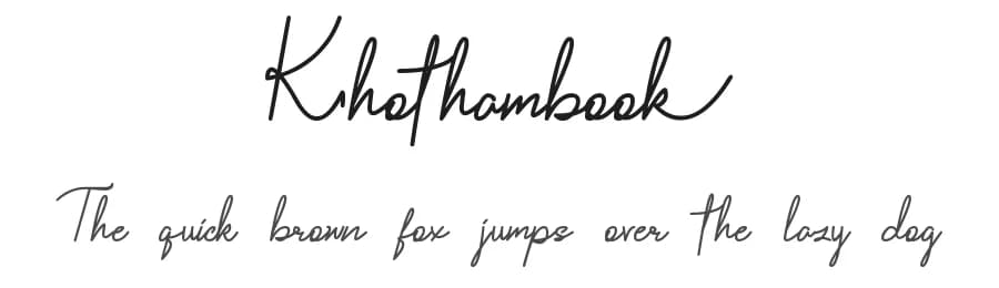 Khothambook by aptfahmi — Script Handwritten Font