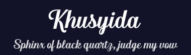 Khusyida by Aqeela Studio — Script Handwritten Font — thumbnail 2