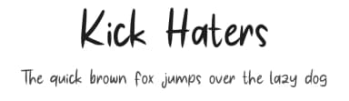Kick Haters by Khurasan — Script Handwritten Font — thumbnail 1