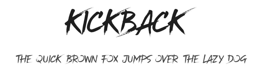 Kickback by Tigadestd — Script Handwritten Font