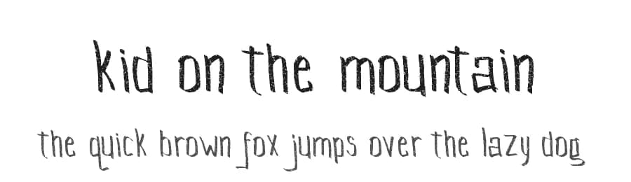 Kid On The Mountain by Andréa de Carlo — Script Handwritten Font