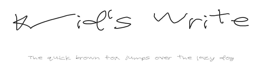 Kid's Write by ιтz¢σяια! — Script Handwritten Font
