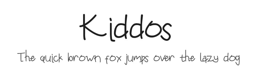 Kiddos by Ahargun C Design — Script Handwritten Font
