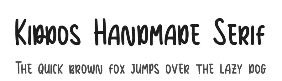 Kiddos Handmade Serif by Bearytype — Script Handwritten Font