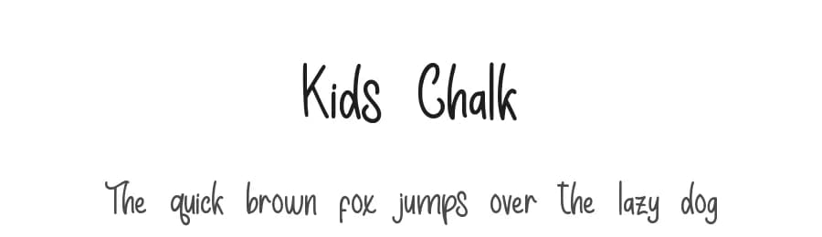 Kids Chalk by Alif Ryan Zulfikar — Script Handwritten Font