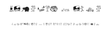 Kids Drawings by Manfred Klein — Dingbats Font — thumbnail 1
